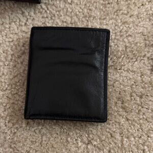 SWANK Classic Black Leather Wallet
